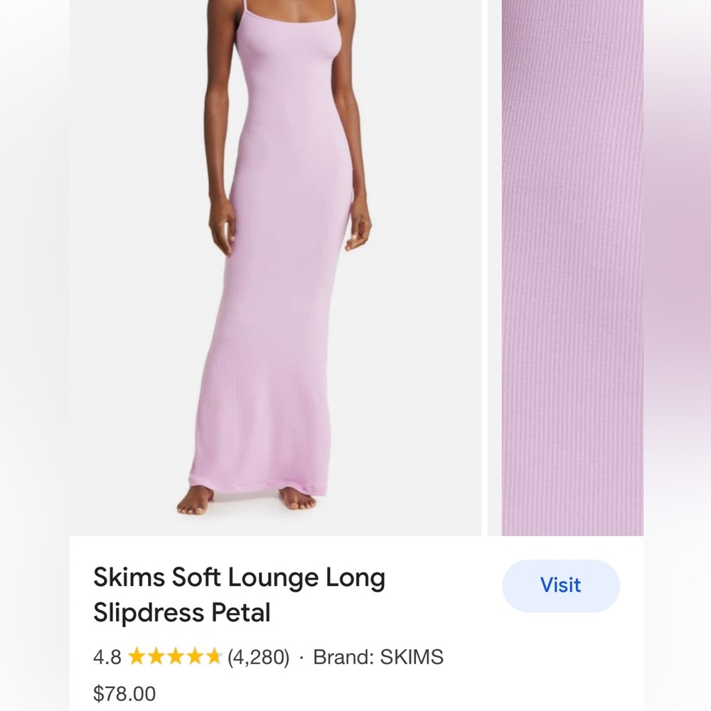 Pretty Lavender color skims soft lounge slip dress never worn! Size medium 💜💜